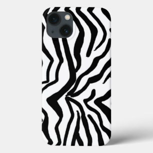 Zebra Zwart-wit Verberg bont iPhone 13 Hoesje