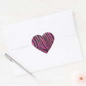 Zebra zwart-witroze afdrukken hart sticker (Envelop)