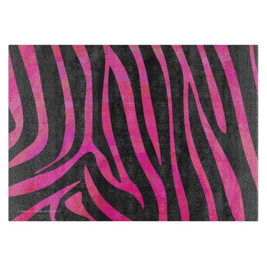 Zebra zwart-witroze afdrukken snijplank (Voorkant)