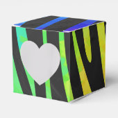 Zebra, zwarte en regenboogafdrukken bedankdoosjes (Voorkant Zijde)