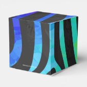 Zebra, zwarte en regenboogafdrukken bedankdoosjes (Achterkant)