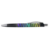 Zebra, zwarte en regenboogafdrukken pen (Bovenkant)