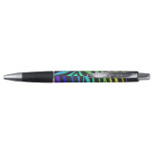 Zebra, zwarte en regenboogafdrukken pen (Achterkant)