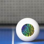 Zebra, zwarte en regenboogafdrukken pingpongballen (Net)
