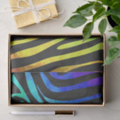 Zebra, zwarte en regenboogafdrukken tissuepapier (Geschenk)