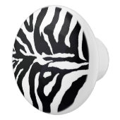Zebra zwarte en witte printpenningen keramische knop (Rechts)