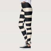 Zebra zwarte en witte streep leggings (Links)