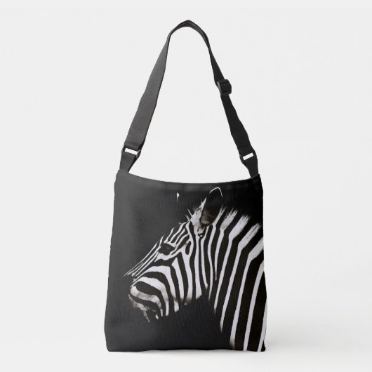 Zebra zwarte en witte strepen crossbody tas (Voorkant)