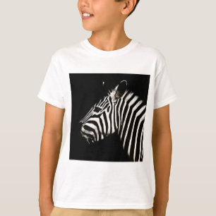 Zebra zwarte en witte strepen t-shirt