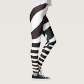 Zebra zwarte en witte stripes - AfdrukLeggings Leggings (Rechts)