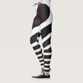 Zebra zwarte en witte stripes - AfdrukLeggings Leggings (Links)
