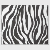 Zebra zwarte & witte strips cadeaupapier (Vlak)