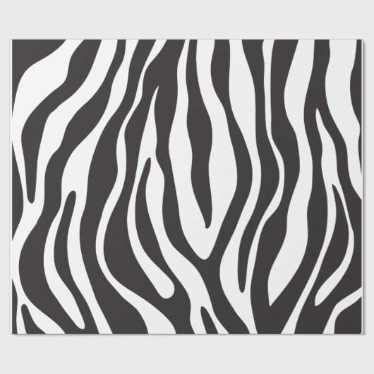 Zebra zwarte & witte strips cadeaupapier (Vlak)
