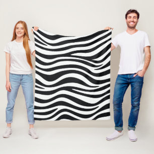 Zebraafdruk Fleece Deken