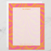 Zebraafdruk, retrokleuren gepersonaliseerd briefhoofd (Voorkant / Achterkant)