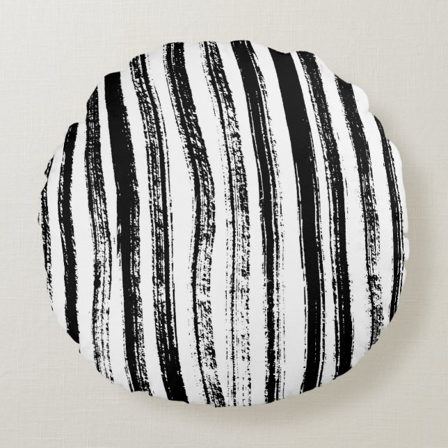 Zebraafdruk Rond Kussen (Voorkant)