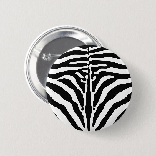 Zebraafdruk Ronde Button 5,7 Cm (Voorkant /achterkant)