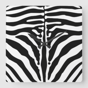 Zebraafdruk Vierkante Klok