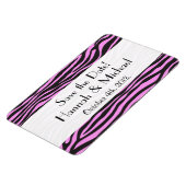 Zebraafdrukken, stripes, roze Zebra, sla de datum  Magneet (Linkerzijde)