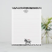 Zebraham- Ik hou van contrast Briefhoofd (Staand voorkant)