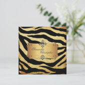 Zebralijnen, bruiloft Kaart (Staand voorkant)