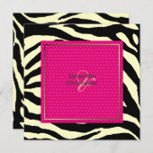 Zebralijnen/bruiloft Kaart (Voorkant / Achterkant)