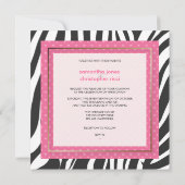 Zebralijnen/bruiloft Kaart (Achterkant)