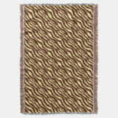 Zebralijnen - Chocolade Brown en Camel Tan Deken (Voorkant Verticaal)