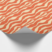 Zebralijnen - Mandarijn en licht sinaasappel Cadeaupapier (Hoek)