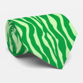 Zebralijnen - Shades of Lime Green Stropdas (Opgerold)