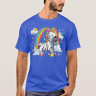 Zebraorn Africa Zoo Animal Rainbow Fairytale Unic T-shirt