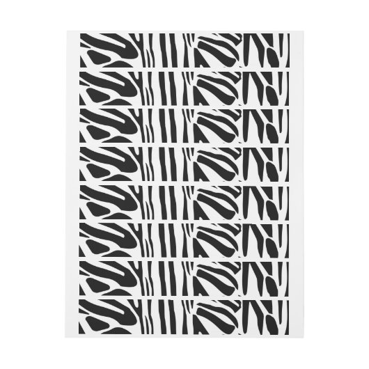Zebrapatroon Adreslabel Wikkel (Vel)