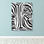 Zebrapatroon Canvas Afdruk (Insitu (Houten vloer))