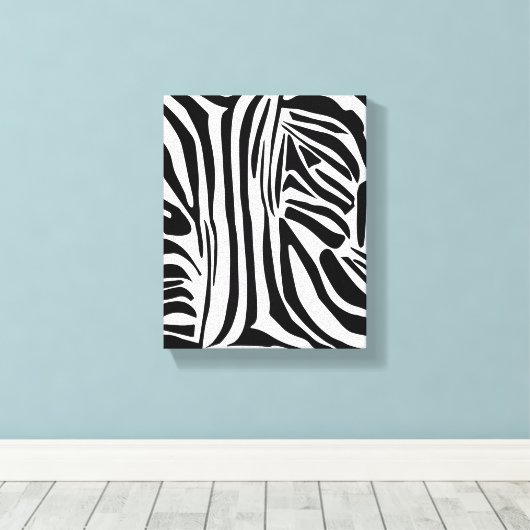 Zebrapatroon Canvas Afdruk (Insitu (Houten vloer))