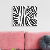 Zebrapatroon Canvas Afdruk (Insitu (Woonkamer))