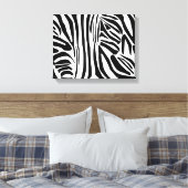 Zebrapatroon Canvas Afdruk (Insitu (Slaapkamer))