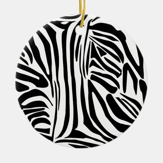 Zebrapatroon Keramisch Ornament (Voorkant)
