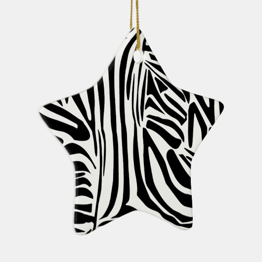 Zebrapatroon Keramisch Ornament (Rechts)