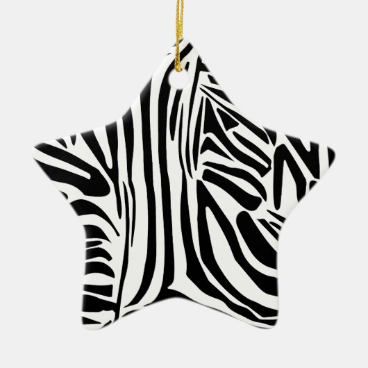 Zebrapatroon Keramisch Ornament (Voorkant)