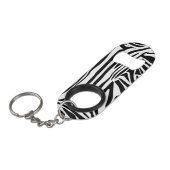 Zebrapatroon Mini Flessenopener (Voorkant Gekanteld)