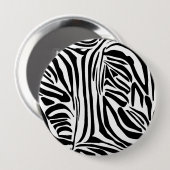 Zebrapatroon Ronde Button 4,0 Cm (Voorkant /achterkant)