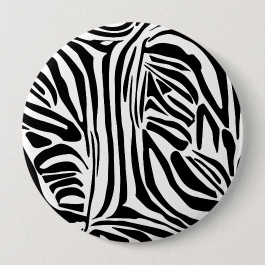 Zebrapatroon Ronde Button 4,0 Cm (Voorkant)