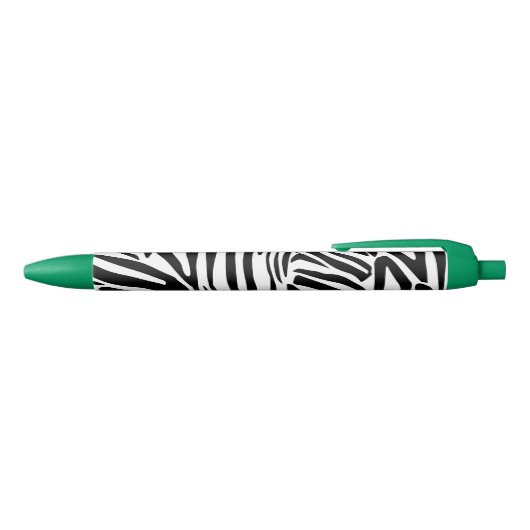 Zebrapatroon Zwarte Inkt Pen (Bovenkant)