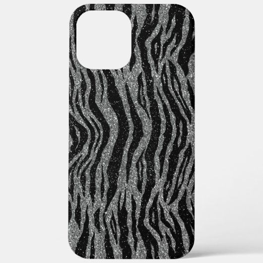 Zebrapriem Zwart en Grijs Zilver Case-Mate iPhone Case (Achterkant)