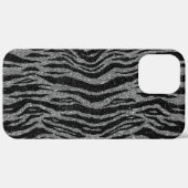 Zebrapriem Zwart en Grijs Zilver Case-Mate iPhone Case (Achterkant (horizontaal))