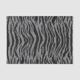 Zebrapriem Zwart en Grijs Zilver Tissuepapier