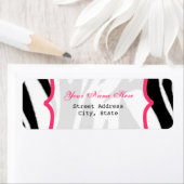 Zebraprint en roze retouradres label (Insitu)