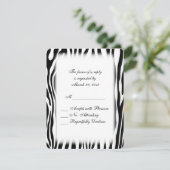 Zebraprint RSVP Kaartje (Staand voorkant)