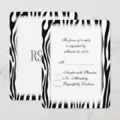 Zebraprint RSVP Kaartje (Voorkant / Achterkant)