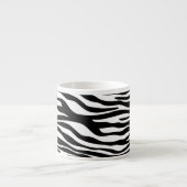 Zebraprint, strepen, zwart-wit, Jouw naam Espresso Kop (Voorkant)